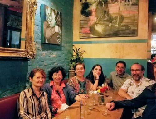 Summer 2019 meeting in Brooklyn with members of Pressenza